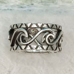 Load image into Gallery viewer, anello handmade argento 925 incisioni in stile maori

