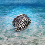 Load image into Gallery viewer, siover waves surfing: moda contro corrente.Anello surf argento 925
